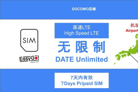 JAPAN 7Days Unlimited 4G SIM (OSAKA Pick-up)