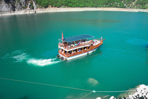 Antalya: Gita in barca nel Canyon Verde con pranzo e bevande