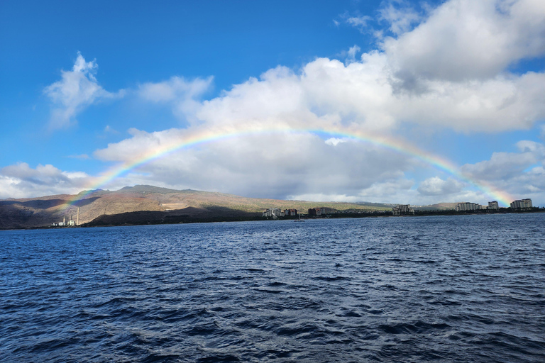 Oahu: Snorkeling & Dolphin Watch Cruise with Hawaiian Buffet Private: All-Inclusive Sunset Snorkel Cruise with Hot Buffet