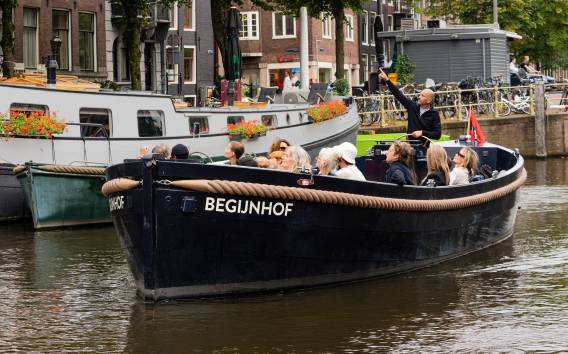 Amsterdam: Elektrische Schlepper-Stadtrundfahrt mit Getränkeoption