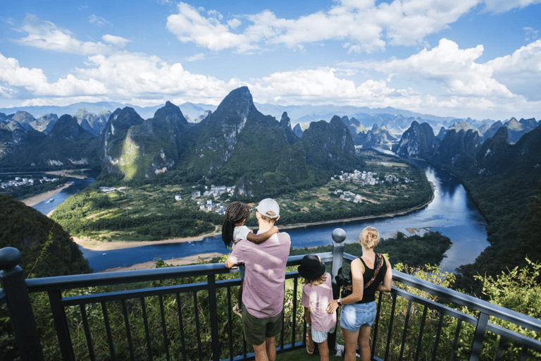 From Guilin: Li River Bamboo Rafting & Xianggong Hill Tour