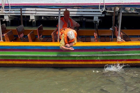 Tour privato di 3 ore del mercato galleggiante di Bangkok in barca piatta