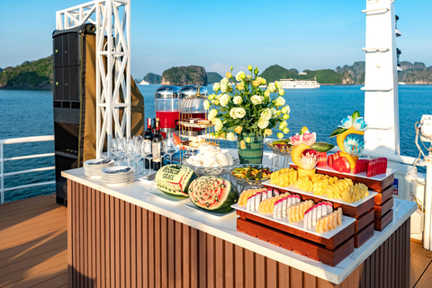 河内：下龙湾至兰哈湾 - 猫巴岛一日游从河内出发，乘坐豪华巴士（22 座）