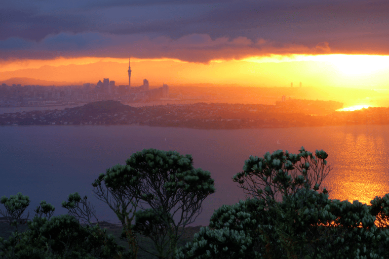 Auckland: Solnedgångs- och nattutflykt med havskajak till Rangitoto IslandAuckland: Solnedgång och kvällstur med havskajak till Rangitoto Island