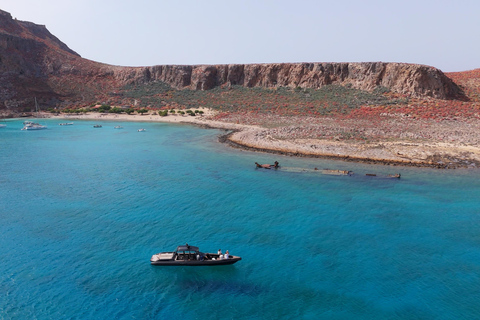 Kissamos : Croisière en bateau rapide à Balos et Gramvousa avec plongée en apnéeCroisière en bateau rapide sans prise en charge et retour