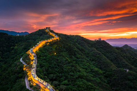 Peking: Badaling Great-Wall nattbiljett （med show）