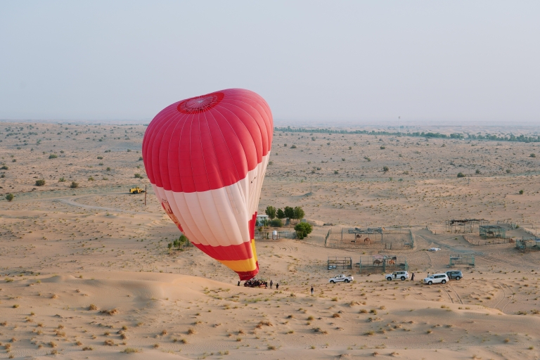 Dubai: Hot Air Balloon Ride with Camel Ride & Falcon Photo