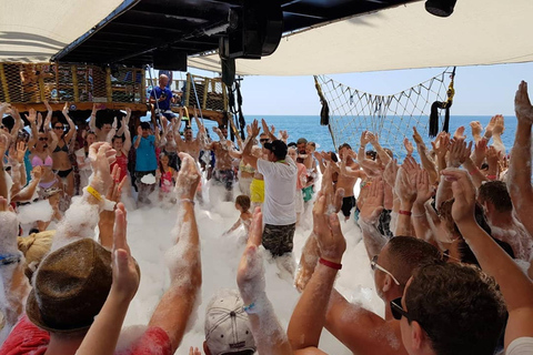 Alanya: Deluxe Exclusive Pirate Gulet with Foam & DJ Boat Trip with Hotel Transfer