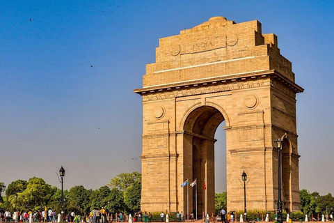 Delhi: Old and New Delhi Private City Tour and Transfer Old and New Delhi Private City Tour without Entry Tickets