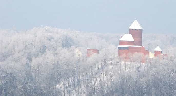 turaida reserve deer safari on latvia winter tour