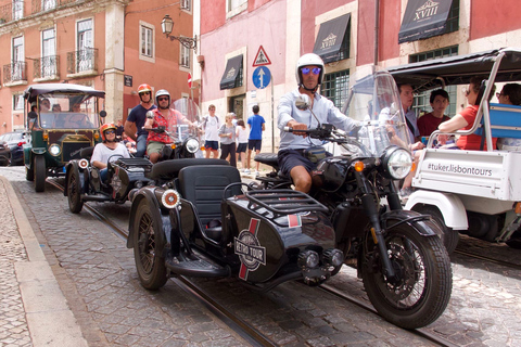 Lizbona: Prywatna wycieczka motocyklem Sidecar (1:30)RTL Best Of Lisbon 1H30 Odwiedź prywatnie w Moto Sidecar