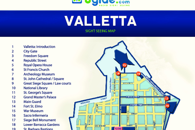 Valletta: Self-Guided Audio Tour, Map and Directions