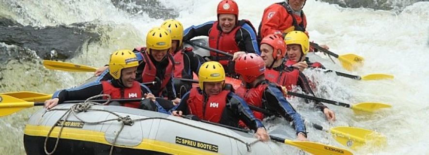 From Aberfeldy: Full-Day White Water Rafting & River Bugging