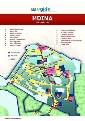 mdina tour map