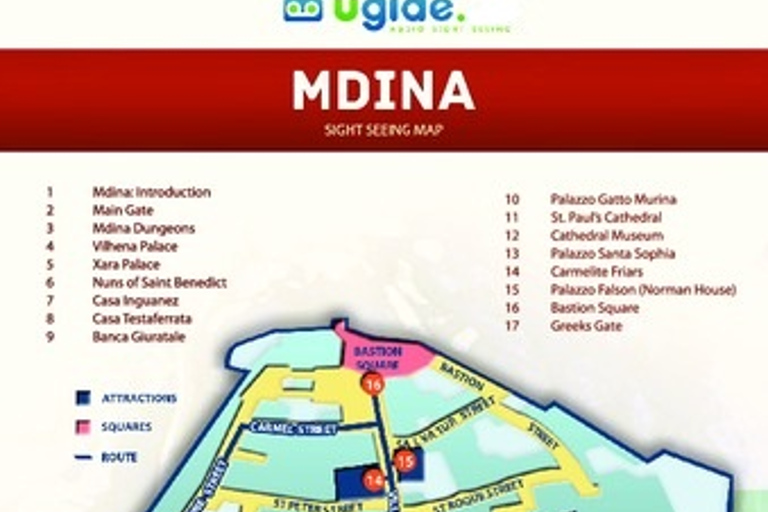 Mdina Audio Tour with Map and Directions