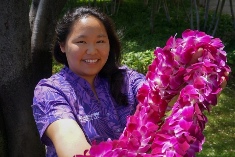 Oahu: Salut traditionnel Lei de l'aéroport d'Honolulu (HNL)Salut Kukui Nut Lei