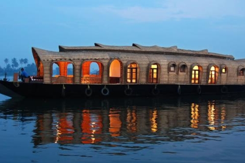 Cochin: Croisière privée d'une journée dans le backwater Alleppey en pénicheCroisière avec péniche de luxe + prise en charge au port de croisière