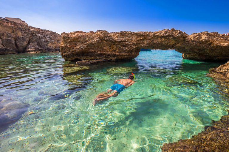 Sliema: Comino, Crystal Lagoon & Blue Lagoon Cruise w/ Lunch Including Transportation