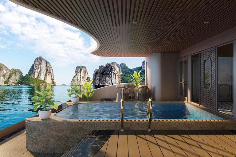 Hanoi: 2-Day Halong & Bai Tu Long Bay 5-Star Cruise, Balcony Halong: 2-Day Halong& Bai Tu Long 5-Star Cruise with balcony