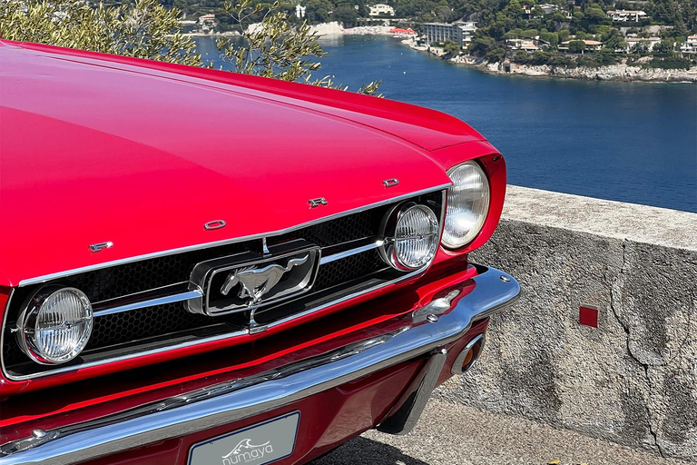 Tourist tour on French Riviera in a Ford Mustang convertible