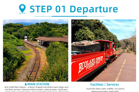 Corée, mont Hallasan, parc Echoland, train forestier et billet d&#039;entréeCorée, parc Echoland du mont Hallasan, train forestier et billet d&#039;entrée