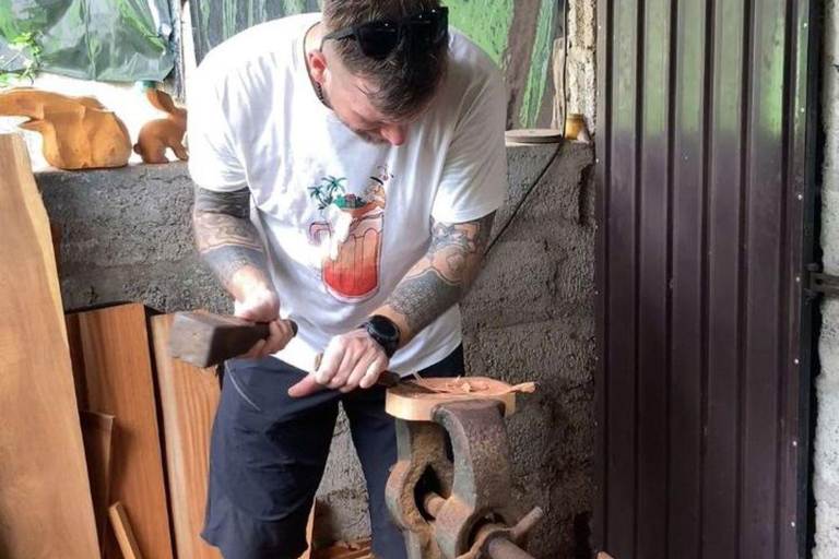 Bentota: Wood Carving Workshop & River Boat Safari Wood carving craft Class- Afternoon session