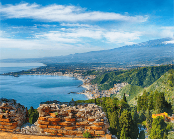 Etna and Taormina from Catania