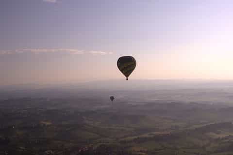 Hot Air Balloon Flight over Turin and Langhe from Carru