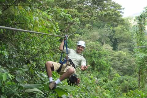From La Fortuna: Zip-Line and Rafting Adventure
