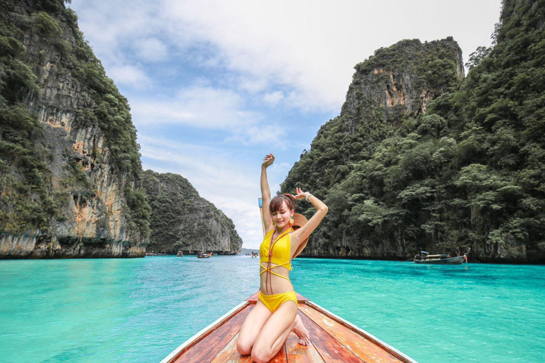 Phuket: Phi Phi, Maya, Khai eller Maiton eller Bamboo Island TourPhi Phi, Maya, Khai Island Tour med motorbåt