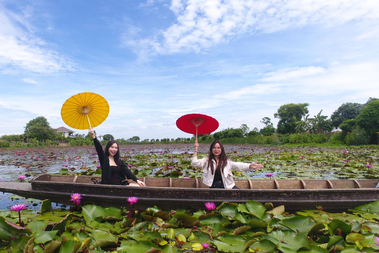 Bangkok: Red Lotus Market & Ancient Ayutthaya Day Tour