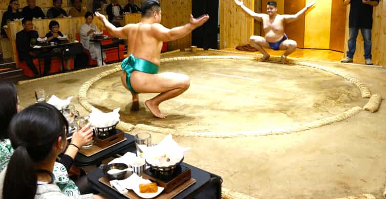 Tokyo: Experiența spectacolului de sumo cu Chicken Hot Pot și o fotografie