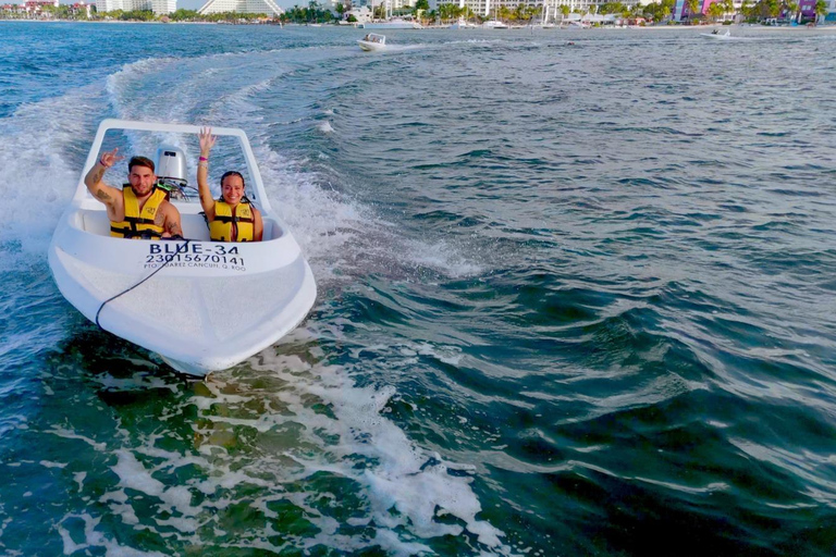 Cancún: Passeio na selva em lancha rápida e aventura com snorkel