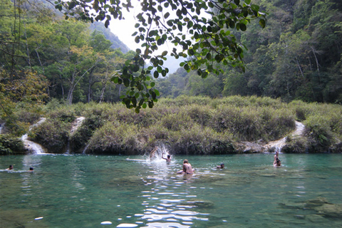 De Lanquin: visita guiada ao parque Semuc Champey e à caverna Kanba