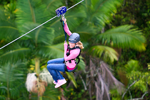 Zipline tours in Hawaï, Groot Eiland Hawaï