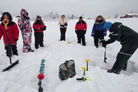Levi: Ice Fishing Experience with Bonfire and Lunch