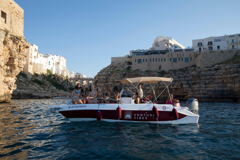 Polignano Sea Caves: Boat Tour with Snorkeling & Aperitif Sea Caves Boat Tour from San Vito