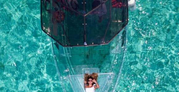Cozumel VIP: A transparent boat experience and reef snorkeling