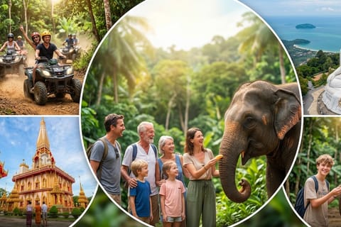 Phuket: City Tour 30-Min ATV & Tiger Park ,Feeding Elephant
