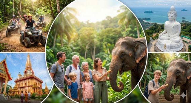 Phuket: City Tour 30-Min ATV & Tiger Park ,Feeding Elephant