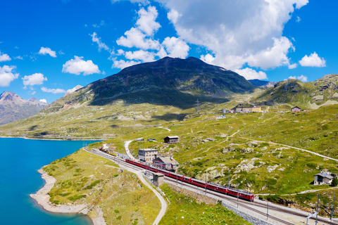 From Milan: Bernina Train Guided Tour to St. Moritz