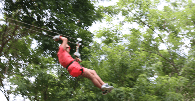 Roatán zipline and swim excursion, about 4 hours