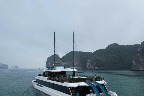 Hanoi:Halong Catamaran 5* Day Cruise,champoline,water slide Without Transfer Service