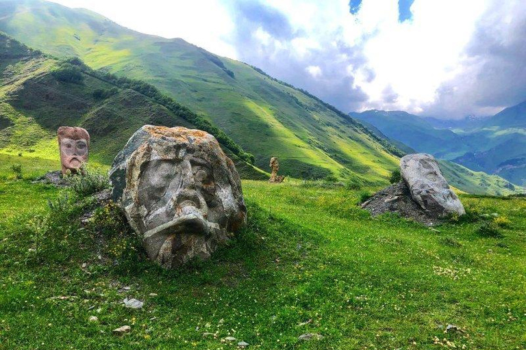 From Stepantsminda: Gveleti waterfall & Sno stone