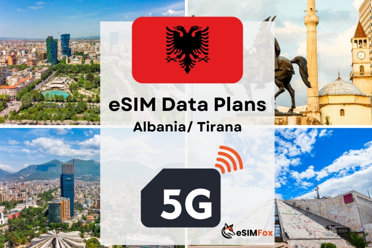 Tirana: eSIM Internet Data Plan for Albania 4G/5G Tirana 5GB 15Days