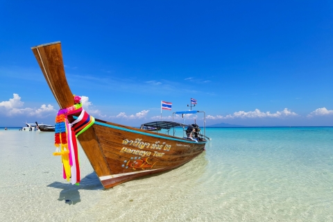 De Krabi à Phuket avec une excursion privée en bateau à queue longue à Phi Phi