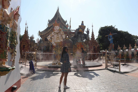 Chiang Rai White &amp; Blue &amp; Sang Kaew Phothiyan &amp; Lalitta CafeChiang Rai White-Sang Kaew-Blue Temple &amp; Lalitta Cafe