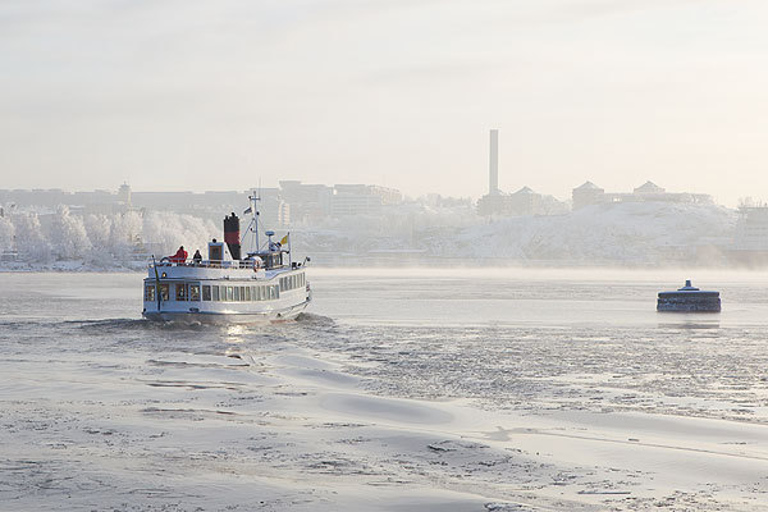 Stockholm Winter Tour mit dem BootStockholm: Winterliche Bootstour