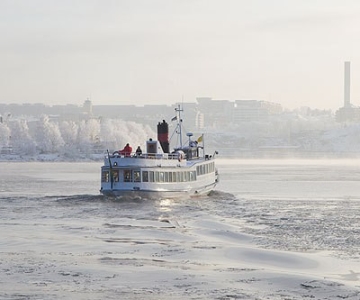 Zimowa wycieczka łodzią po Sztokholmie
