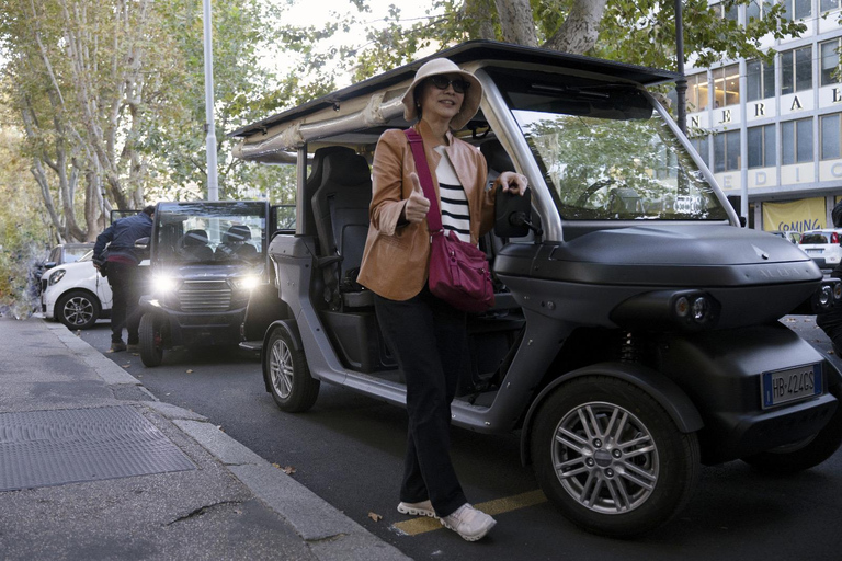 Rome by Night: Enchanting Golf Cart Tour with Wine, Cocktails, and History